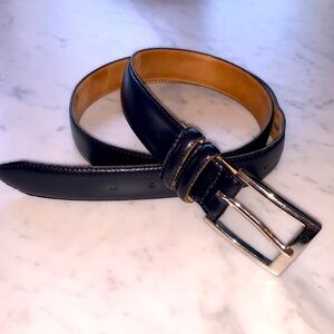 Belt Mens Black Leather Dress Size Medium